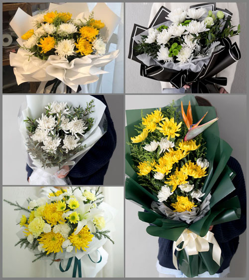 四川成都彭州市天彭镇利安场社区白事花束代送